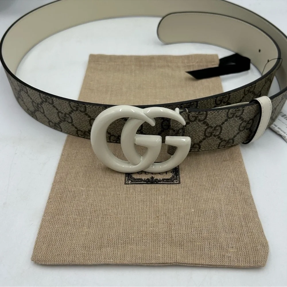 Men’s Gucci, GG supreme, Marmont leather belt size 115 cm/46 inch